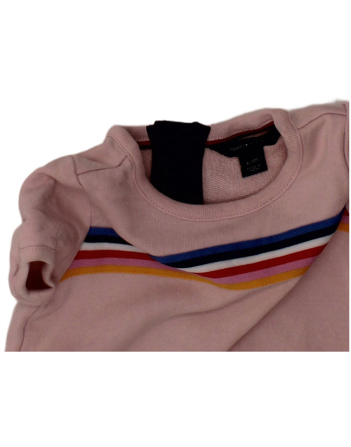TOMMY HILFIGER Combishort bébé fille 6-9 mois en coton rayé rose