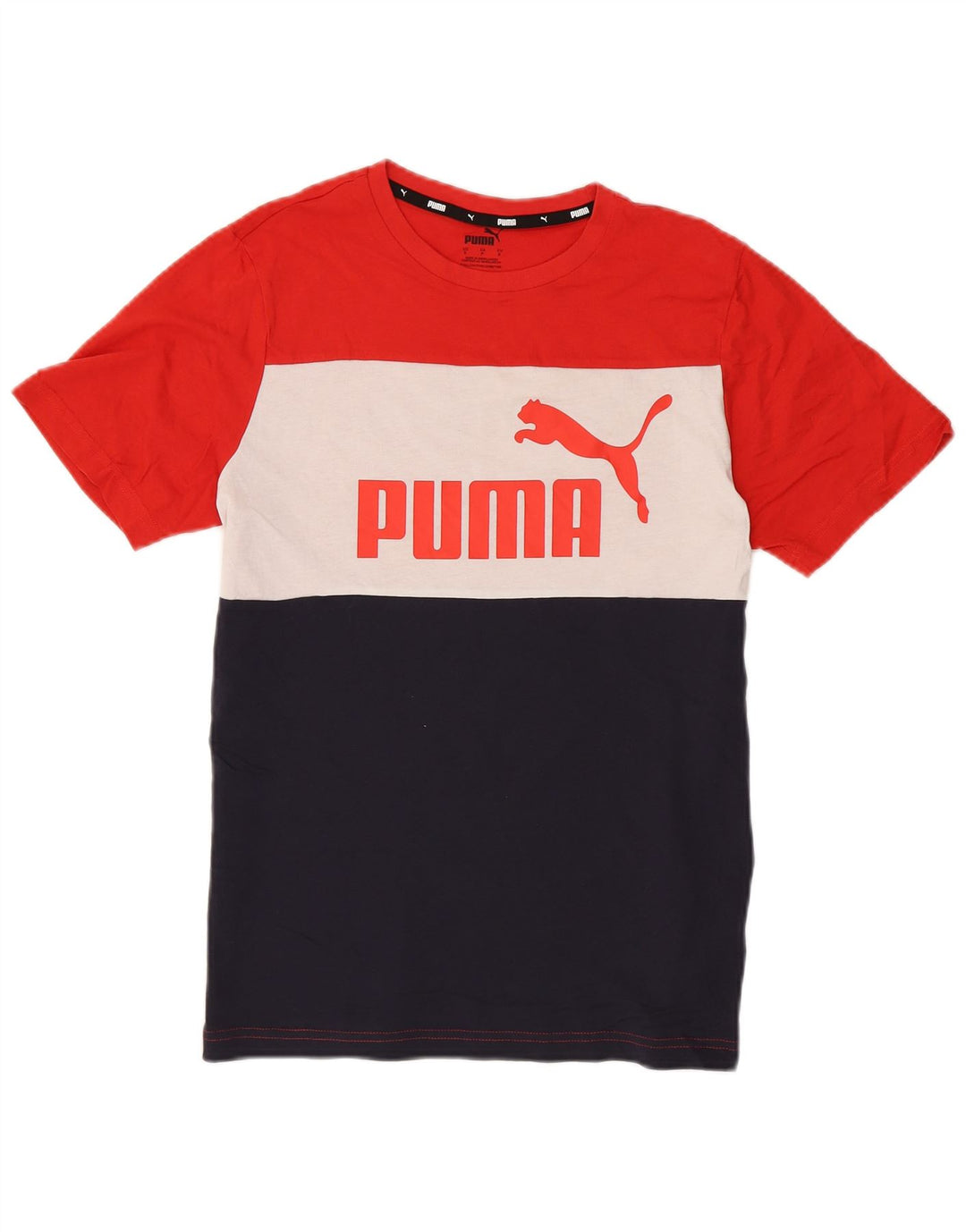 Puma T-Shirt Graphique Haut Petit Homme Multicolore Colourblock Cotton