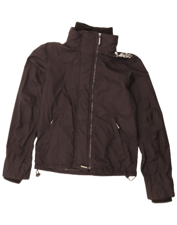 Superdry Veste de pluie graphique pour hommes UK 36 Small Black Nylon