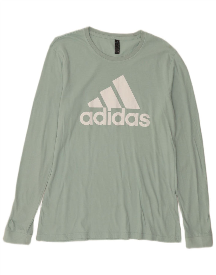 ADIDAS Haut graphique à manches longues pour femmes UK 12/14 Vert moyen