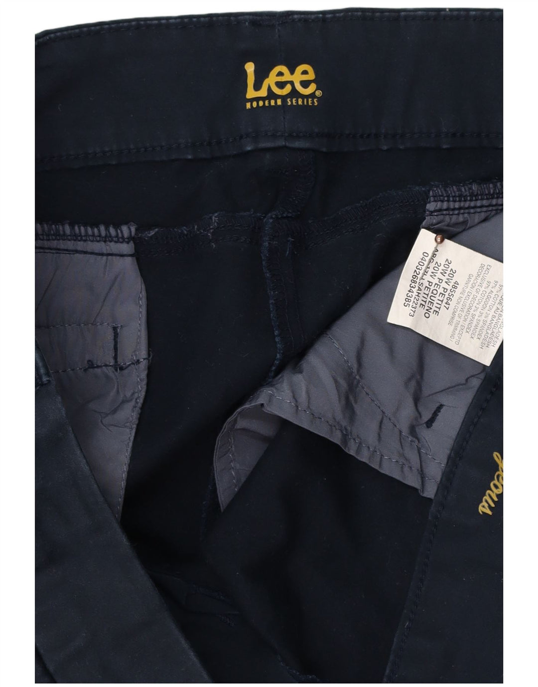 LEE Pantalon décontracté droit pour femme US 20 3XL W40 L27 Bleu marine