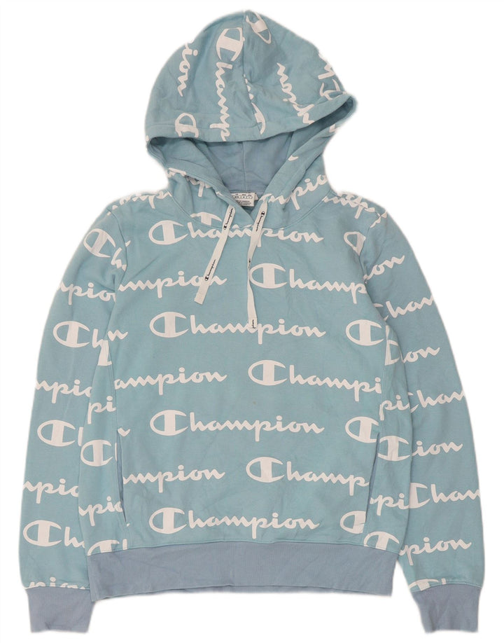 CHAMPION Pull à capuche graphique pour femme UK 12 Bleu moyen