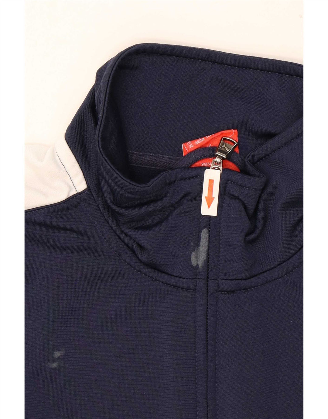Puma Veste de survêtement pour homme XL Bleu marine Colorblock Polyester