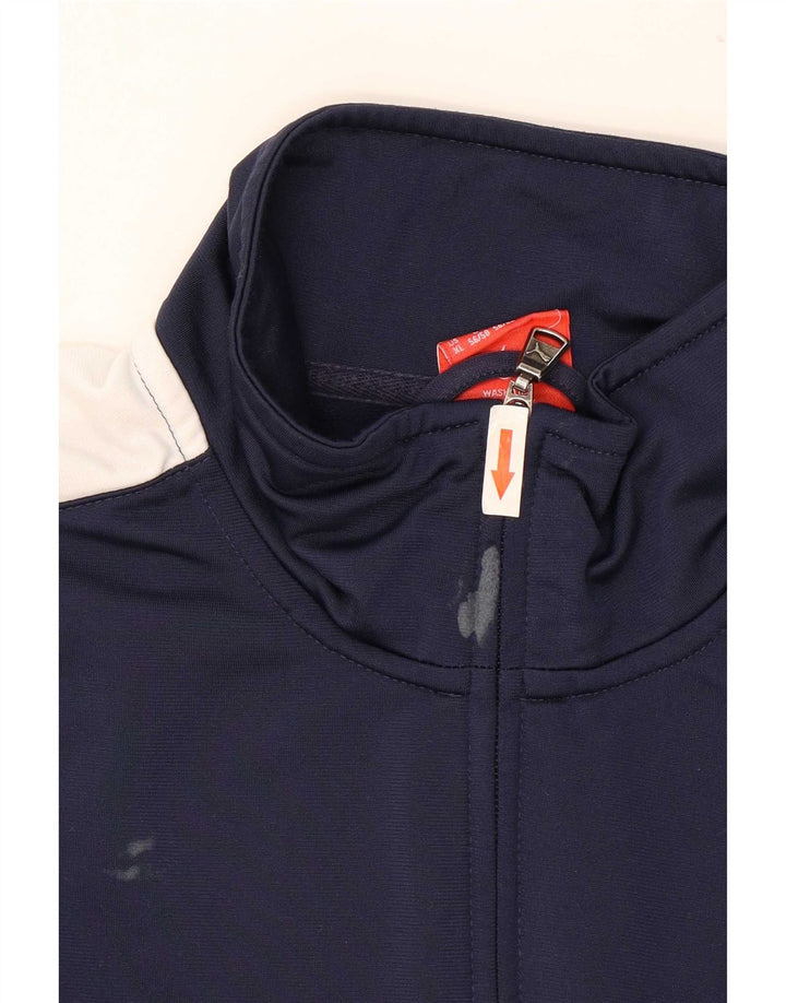 Puma Veste de survêtement pour homme XL Bleu marine Colorblock Polyester