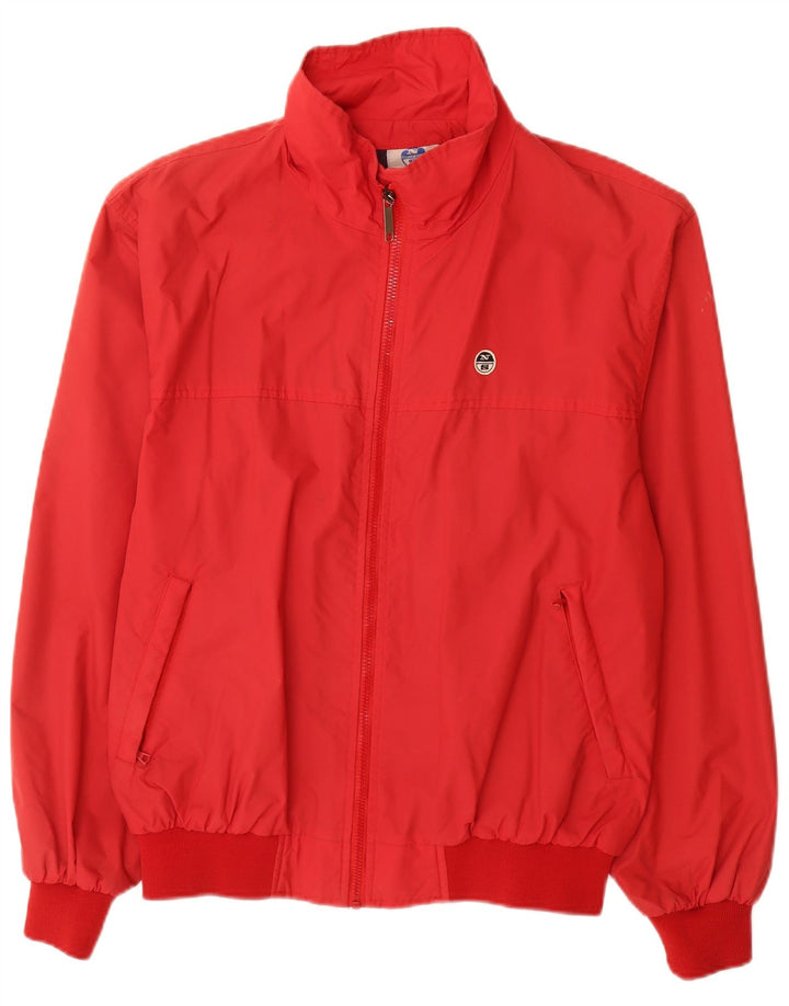 North Sails Veste Bomber Homme UK 40 Large Rouge Polyamide