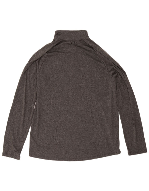Under Armour Haut de survêtement à col zippé pour homme, grand gris