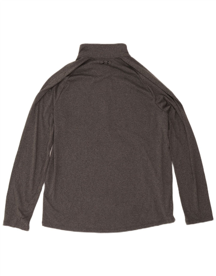 Under Armour Haut de survêtement à col zippé pour homme, grand gris