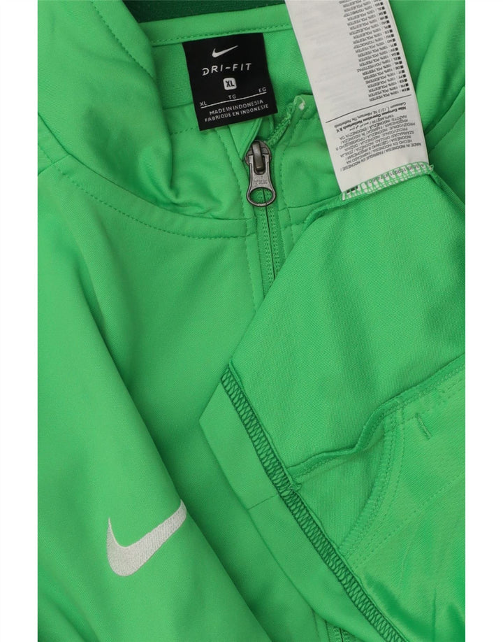 Nike Veste de survêtement graphique pour homme XL Vert Colorblock Polyester