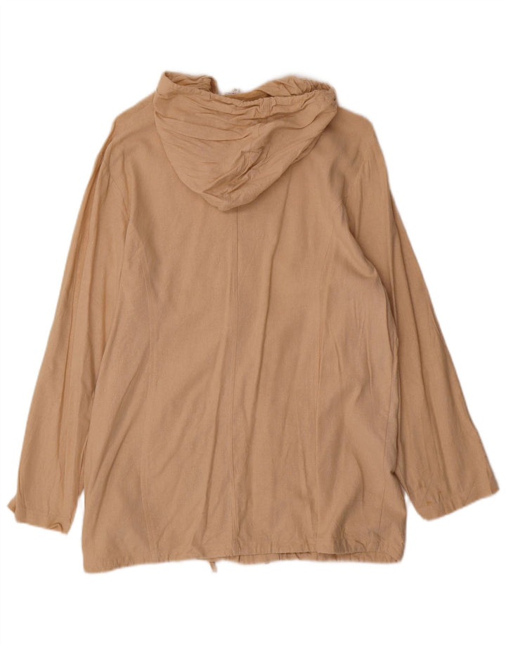 cherie Veste bomber à capuche pour femme IT 46 Large Beige Soie