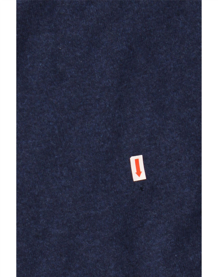 Gant Pull ras du cou pour homme en laine bleu marine Small