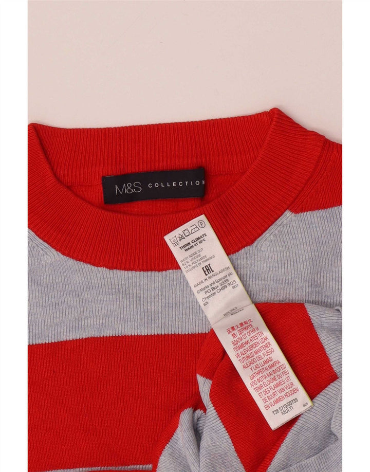 Marks & Spencer Haut à manches longues pour femme UK 10 Petit rayé multicolore