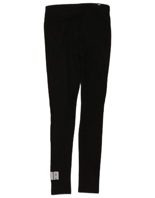 Puma Womens Graphic Leggings UK 4 XS  Black Cotton