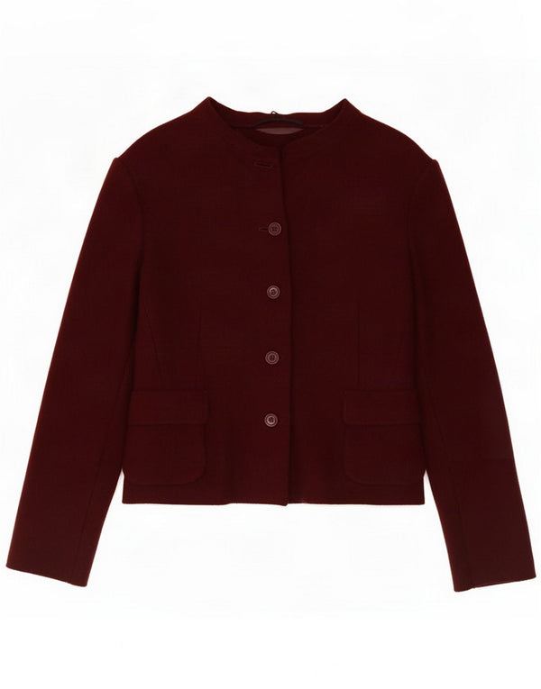 Aspesi Veste blazer 4 boutons pour femme IT 40 Petite laine bordeaux