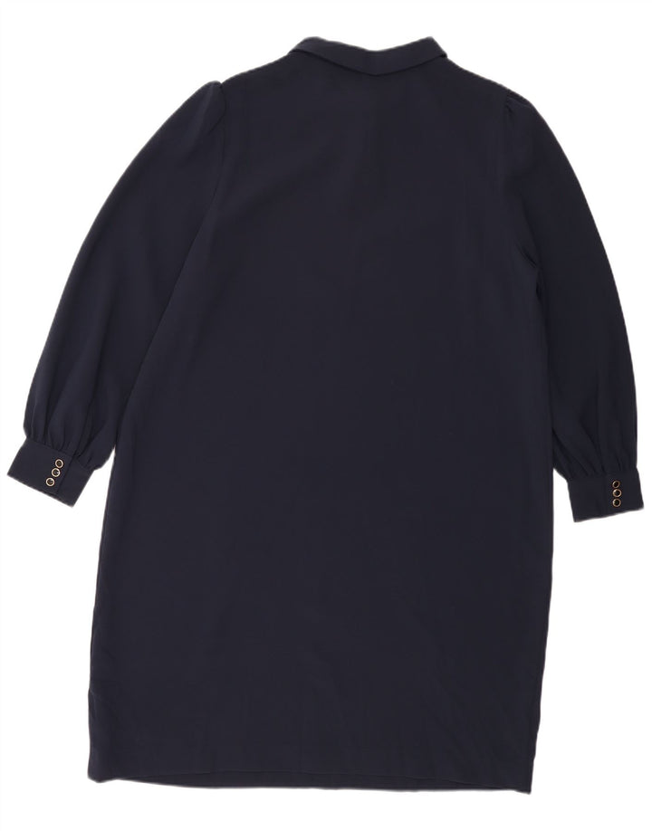 Marks & Spencer Robe droite à manches longues pour femme UK 18 XL Bleu marine Polyester