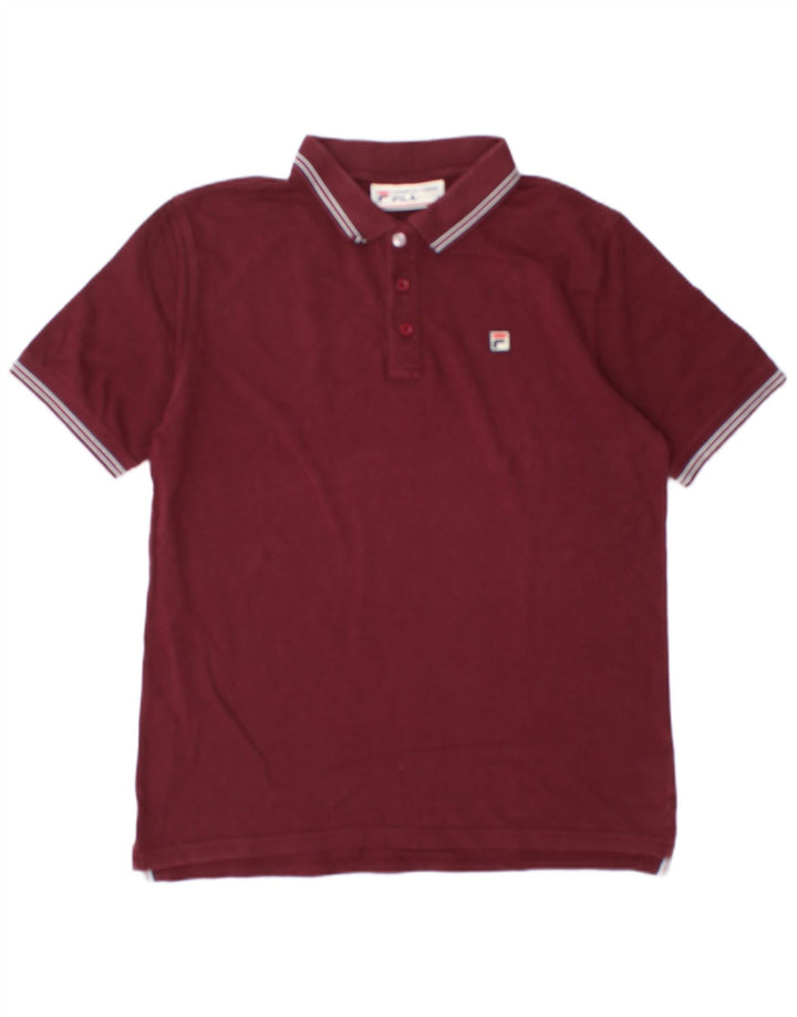 Fila Polo Homme Large Bordeaux Coton