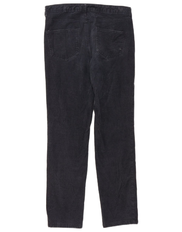 Marks & Spencer Pantalon en velours côtelé pour femme UK 12 Medium W30 L28 Bleu marine