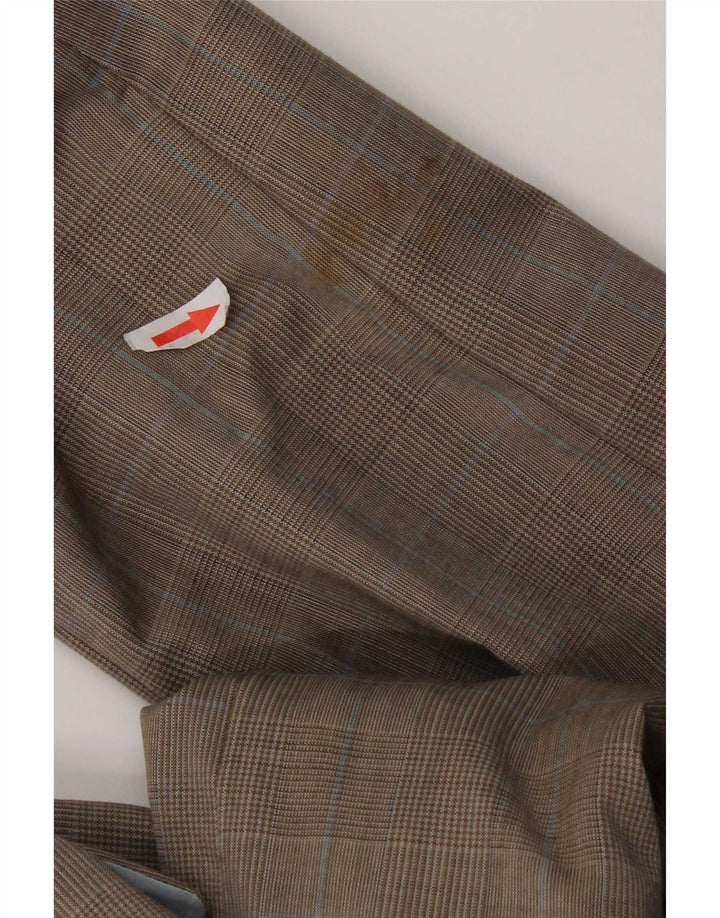 Hugo Boss Veste blazer à 2 boutons pour homme EU 48 Laine vierge à carreaux marron moyen