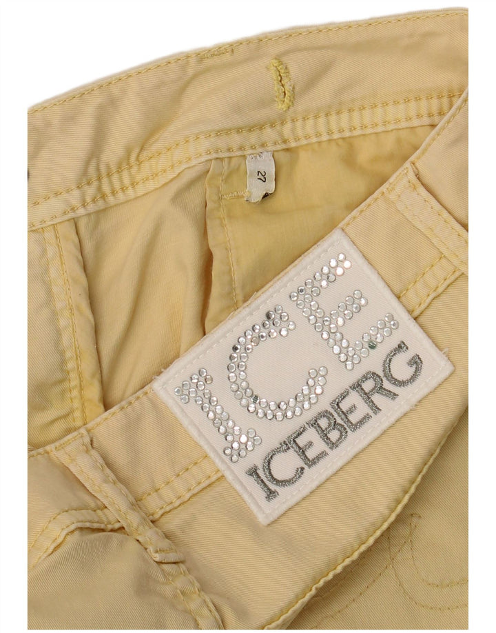 ICEBERG Femme Pantalon Court Slim W27 L25 Jaune