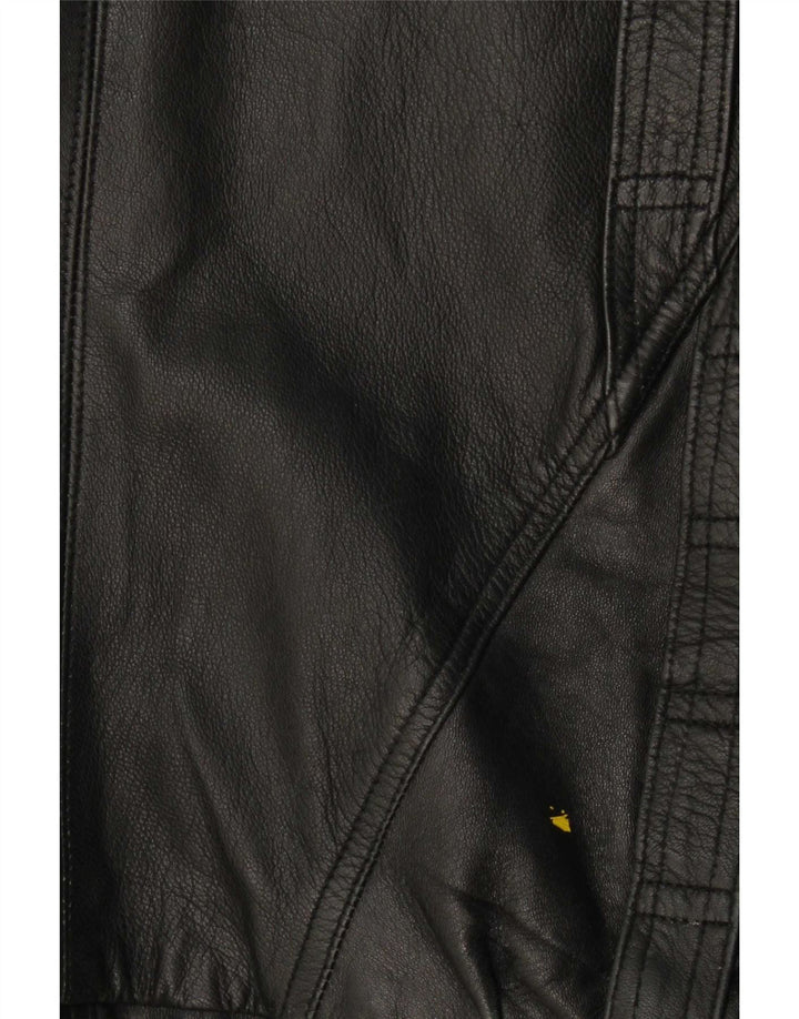 veste en cuir homme vintage EU 50 Grand cuir noir