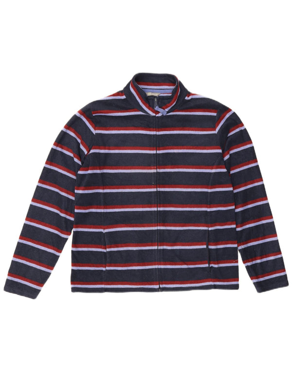 Marks & Spencer Veste polaire pour femme UK 16 Large Bleu marine rayé