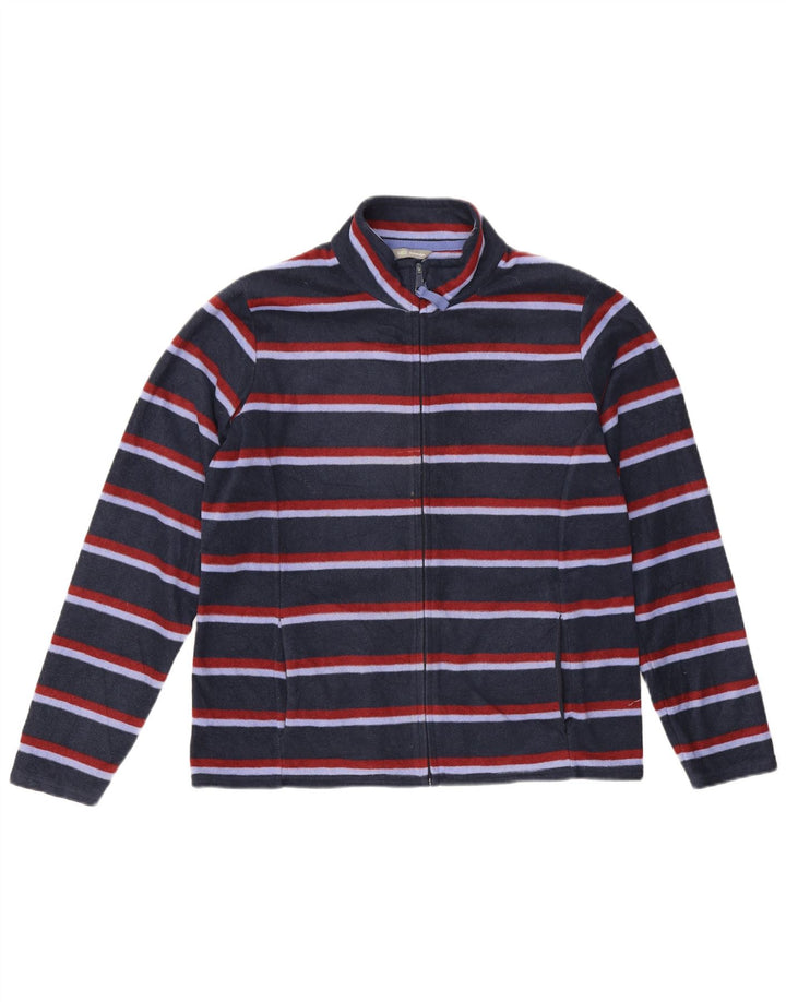 Marks & Spencer Veste polaire pour femme UK 16 Large Bleu marine rayé
