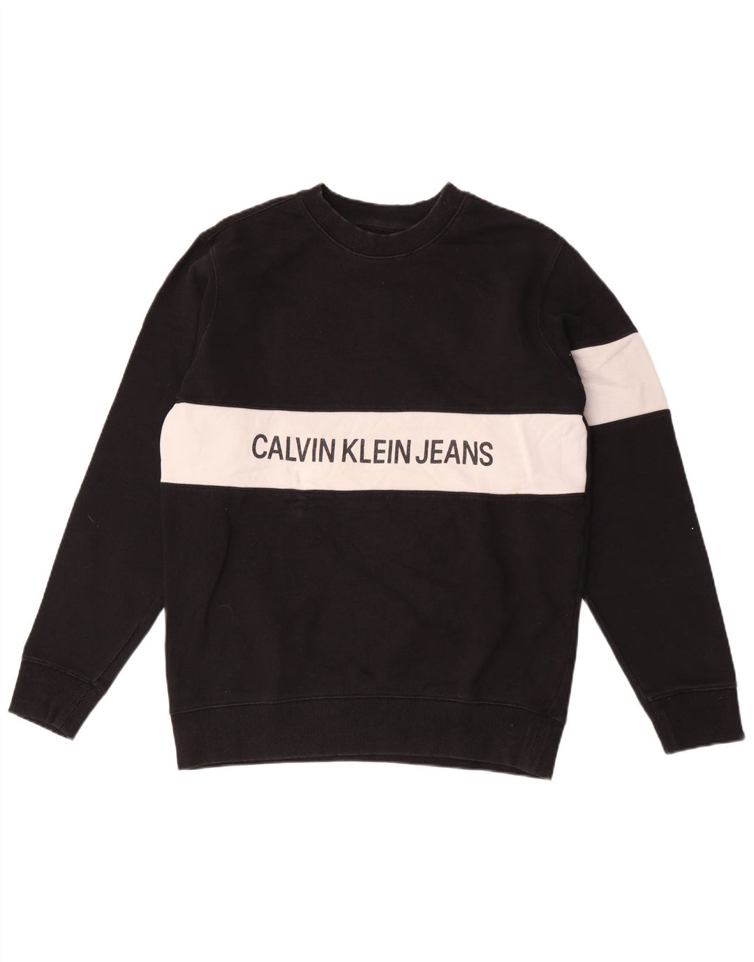 Calvin Klein Jeans Sweat-Shirt Graphique Homme Noir Moyen Colourblock