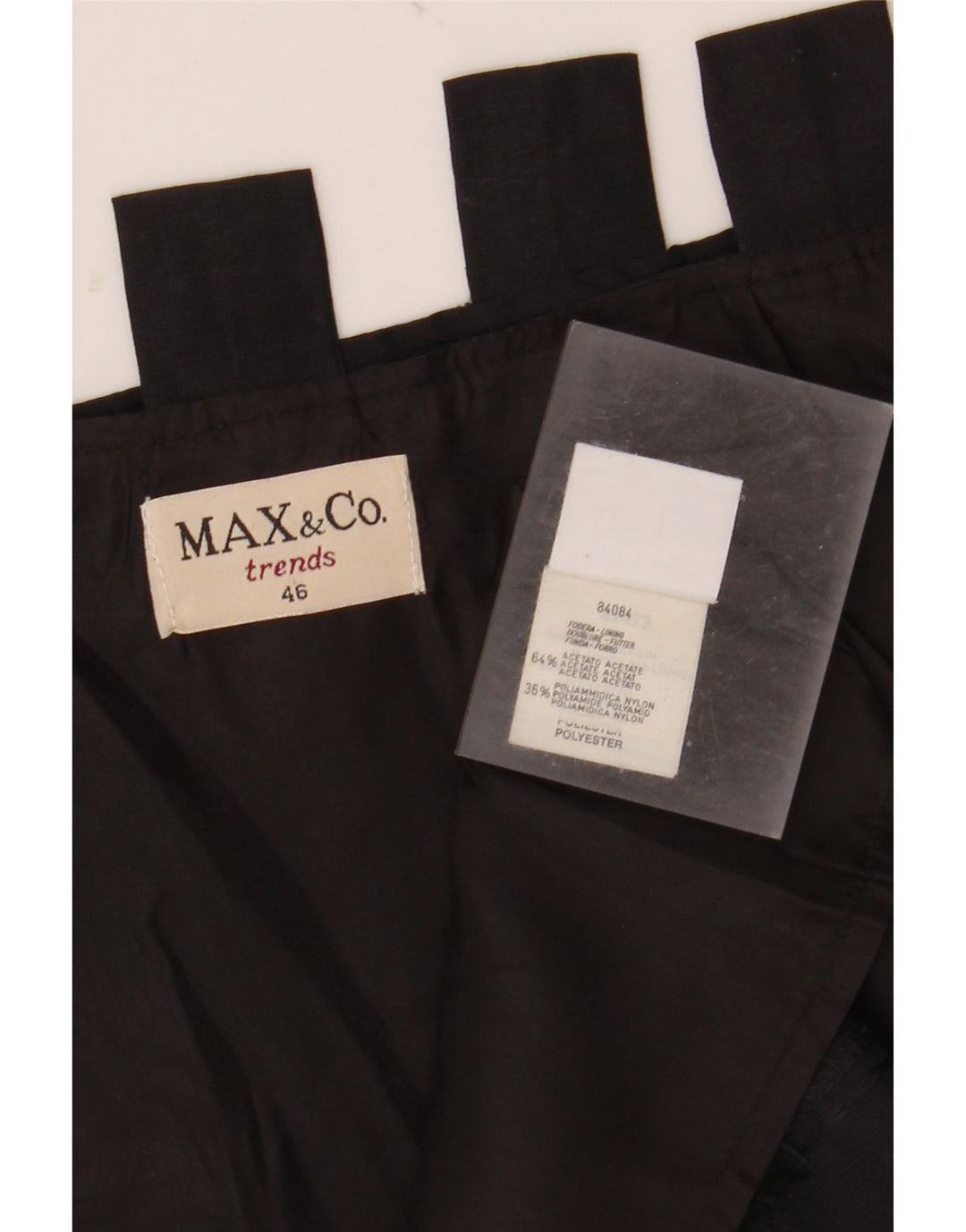 MAX & CO. Mini-jupe Femme IT 46 Large W34 Acétate Noir
