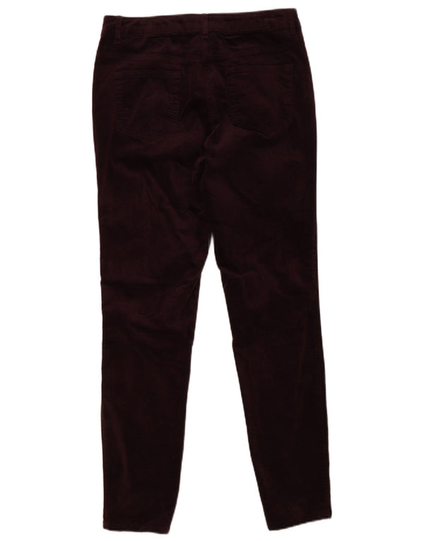 M&Co Pantalon décontracté skinny pour femme UK 12 Medium W28 L29 Coton bordeaux