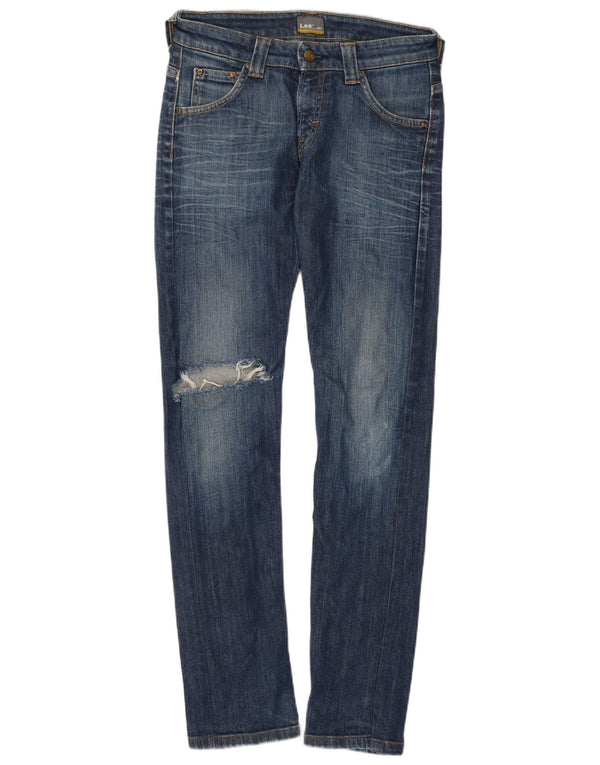 Lee Girls Perry Jean skinny effet vieilli 12-13 ans W26 L29 Bleu Coton