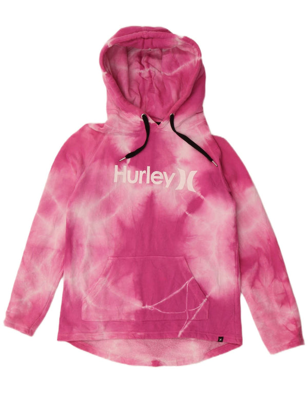 Harley Pull à capuche graphique pour femme UK 10 Petit coton rose tie-dye