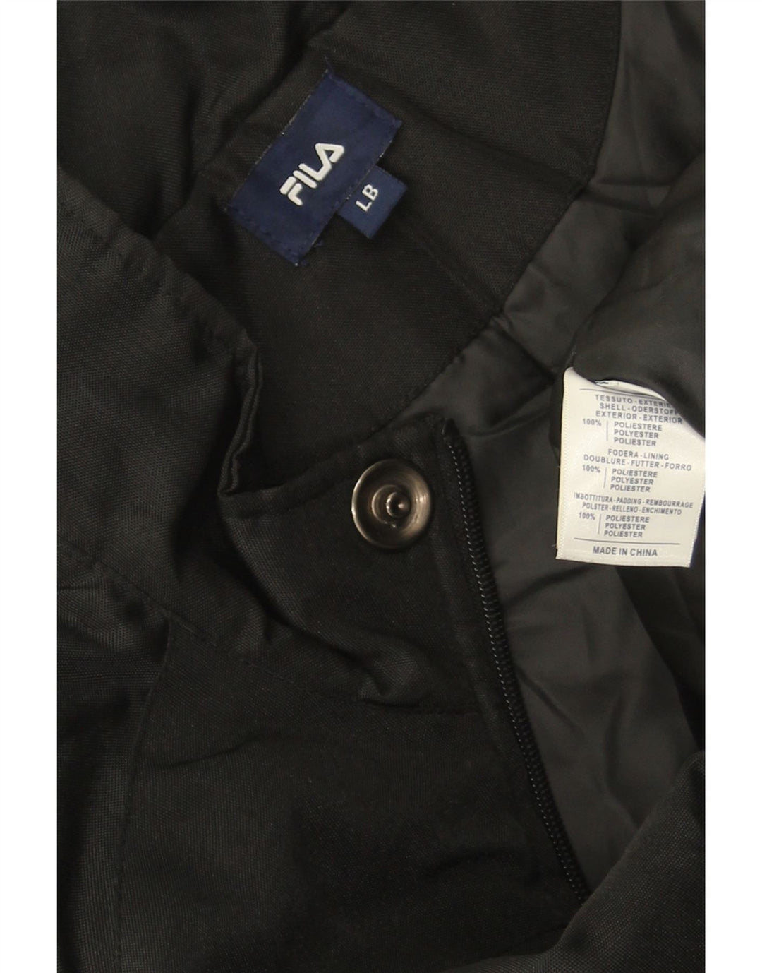 Fila Veste coupe-vent garçon 13-14 ans Large Noir Polyester