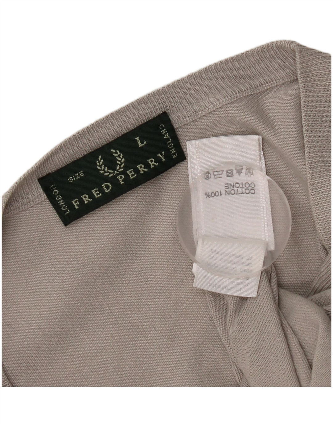 Fred Perry Cardigan pour homme en coton gris Taille L