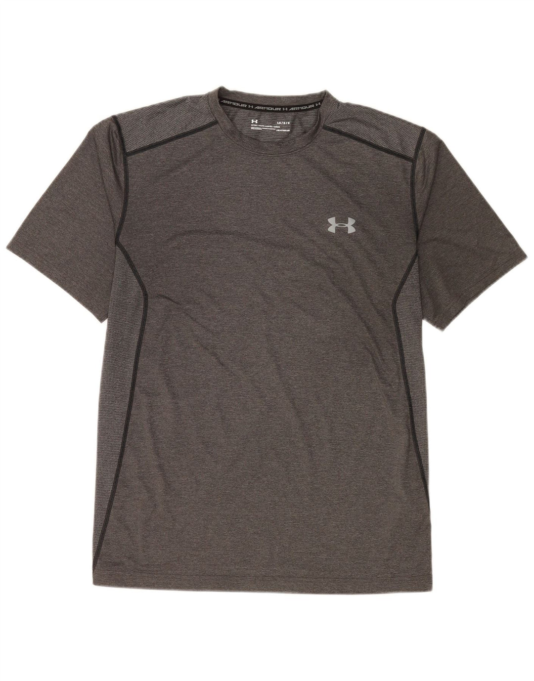 Under Armour T-Shirt Heat Gear Homme Gris Large Polyester