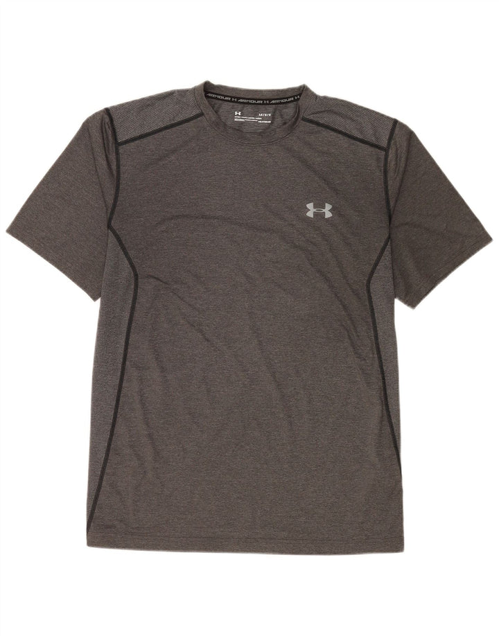 Under Armour T-Shirt Heat Gear Homme Gris Large Polyester