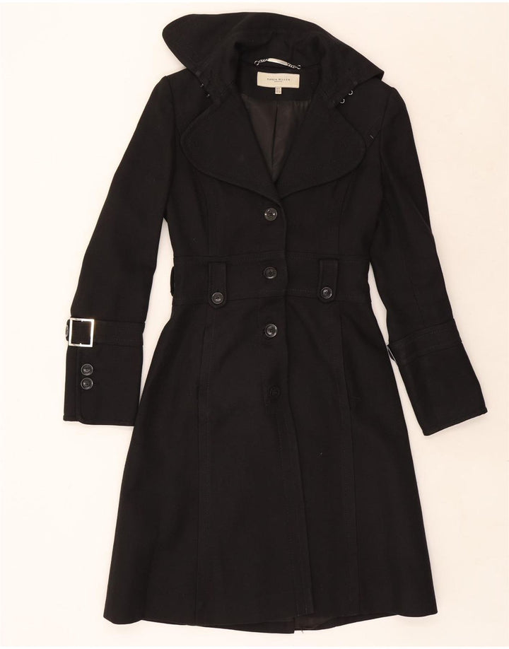Karen Millen Manteau pour femme UK 8 Petite laine noire