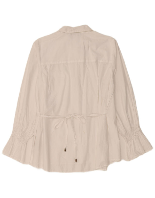 Marks & Spencer Chemisier autographe pour femme UK 12 en coton blanc moyen