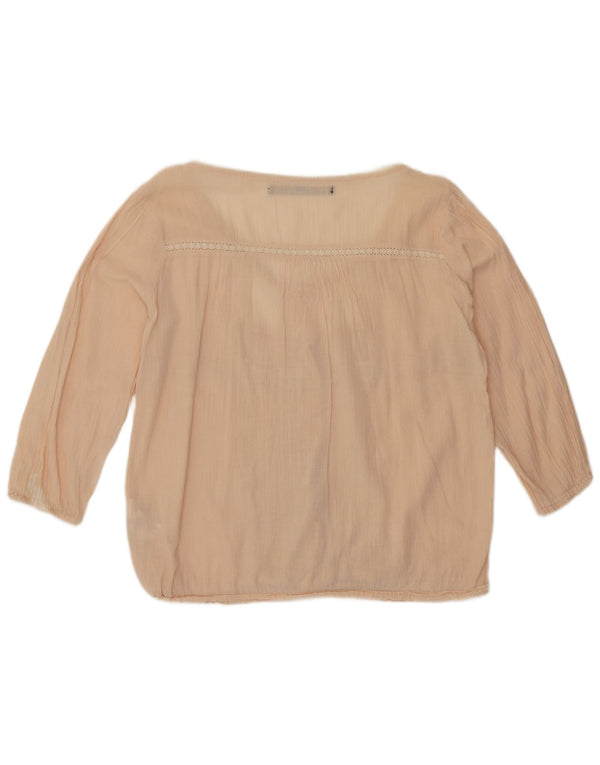 Zara Chemise Chemisier Femme UK 16 Grand Coton Rose
