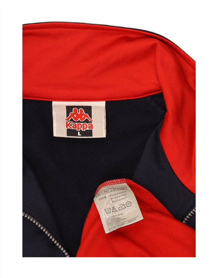 Kappa Veste de Survêtement Graphique Homme Large Bleu Marine Colorblock