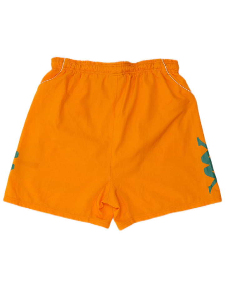 KAPPA Short de Sport Graphique Homme Orange Moyen Polyester