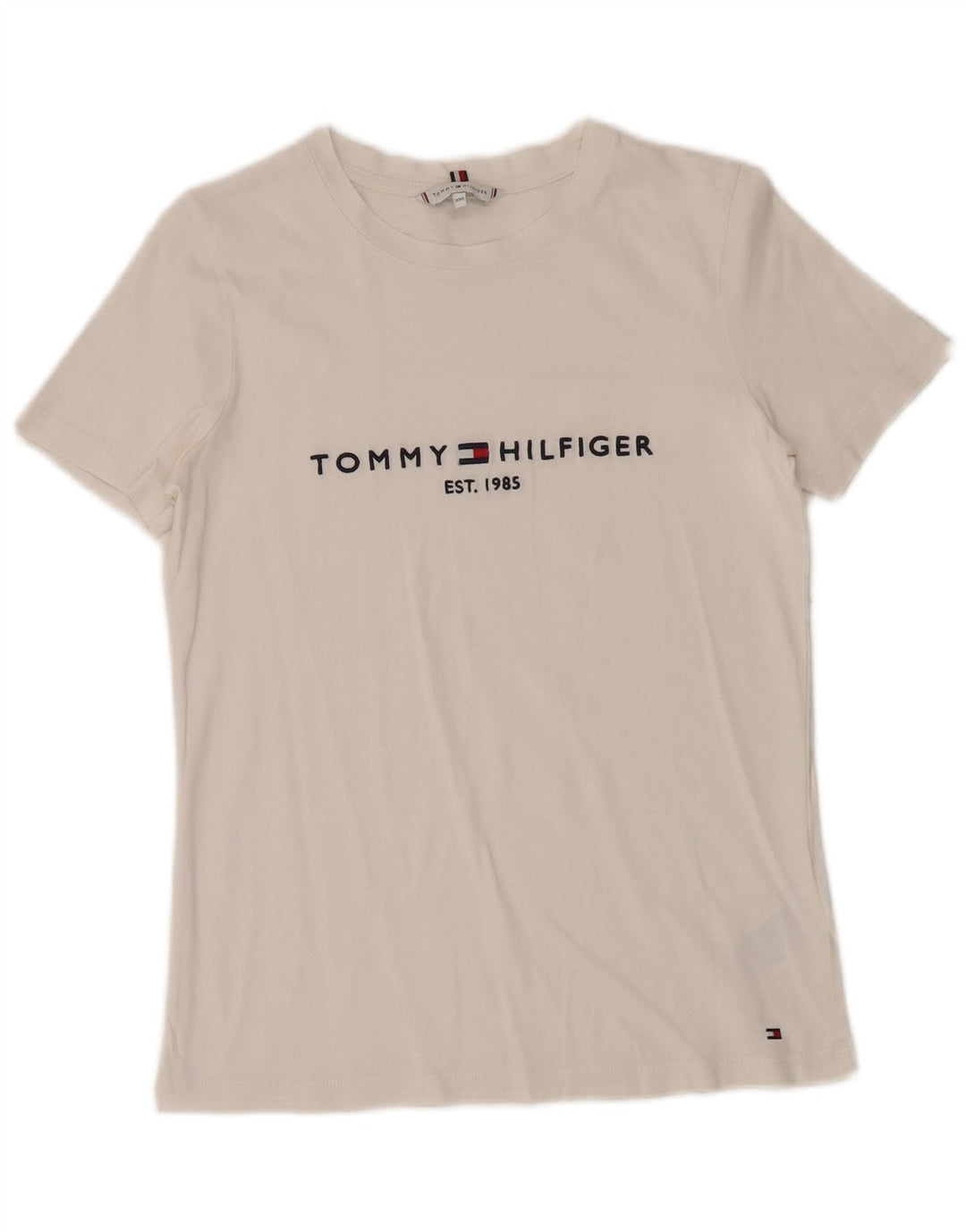 Tommy Hilfiger T-shirt graphique pour homme en coton blanc 2XS