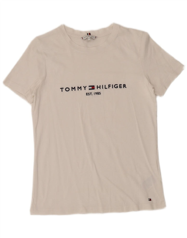 Tommy Hilfiger T-shirt graphique pour homme en coton blanc 2XS