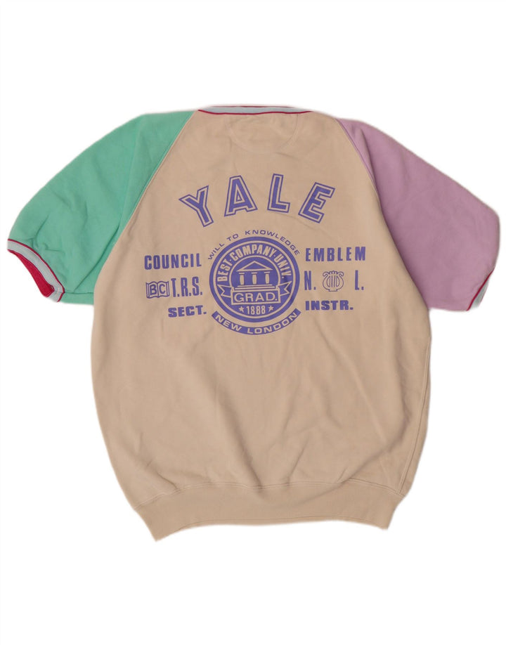 Best Company Sweat-shirt graphique à manches courtes pour homme en coton beige Taille L