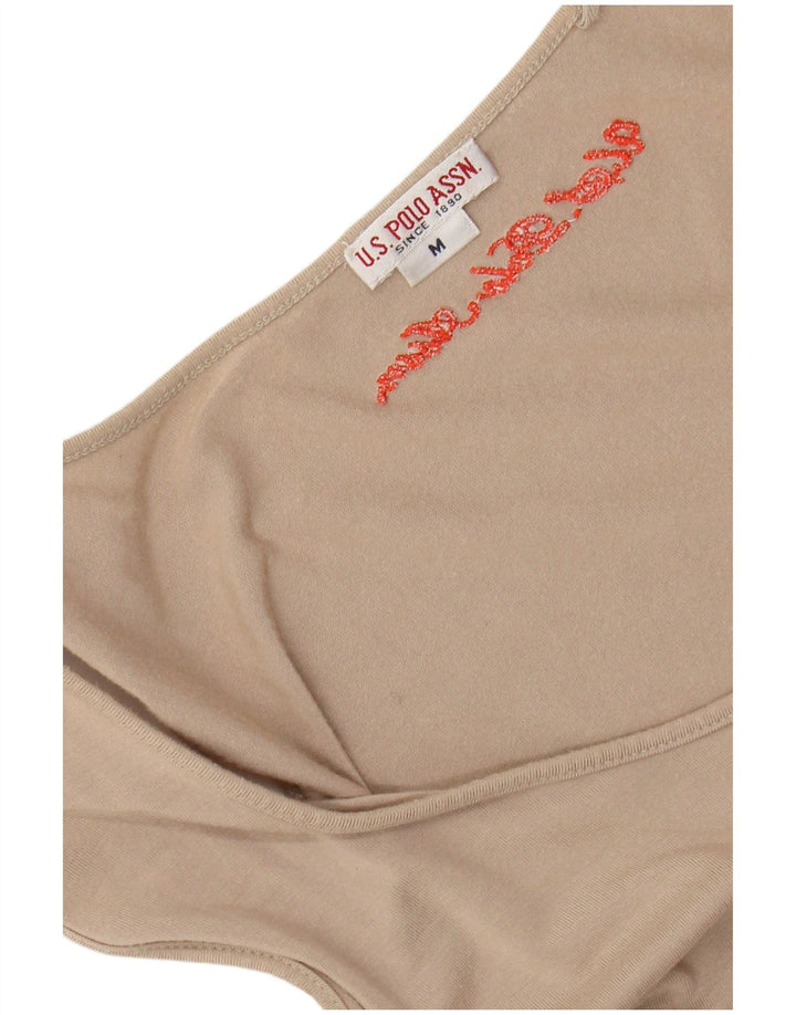 U.S. Polo Assn. Robe Basique Femme UK 42 Beige Moyen Colorblock