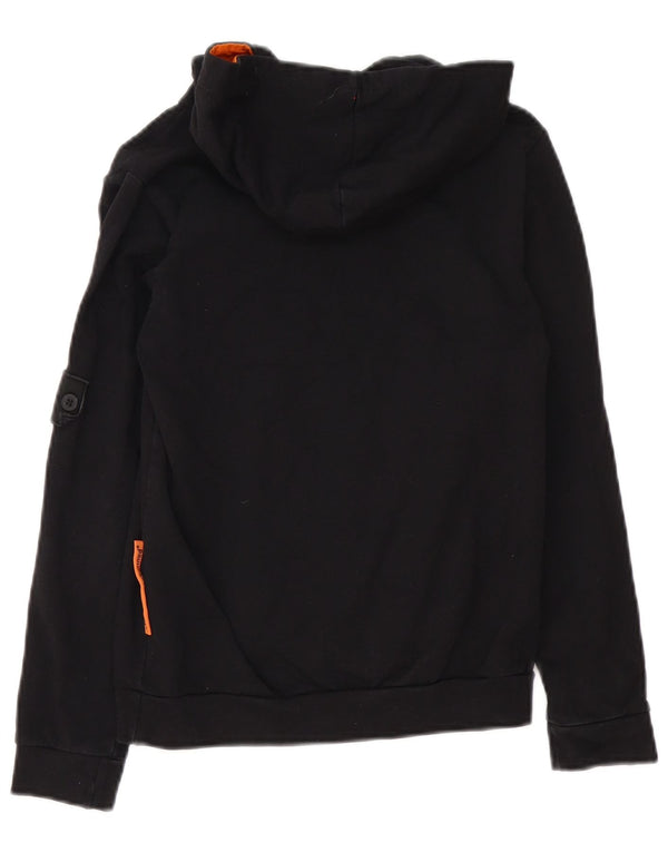 Pull à capuche graphique CAT garçon 9-10 ans coton noir
