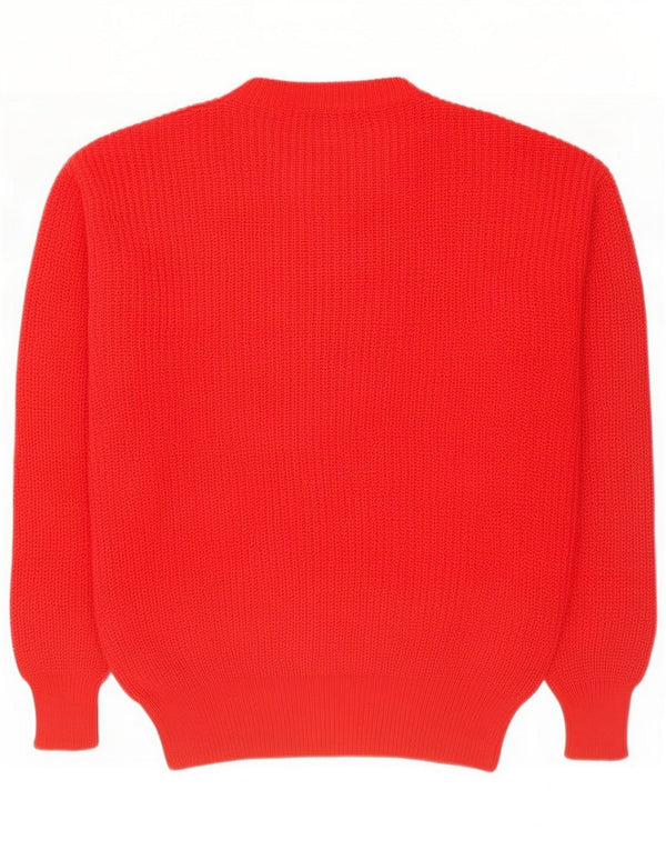 Vintage Pull col rond pour homme UK 50 3XL Laine rouge