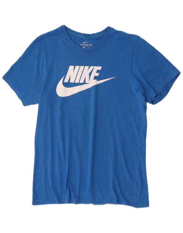 Nike T-shirt graphique pour homme, petit, bleu, coton
