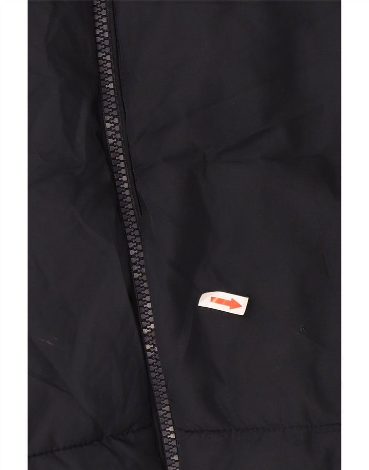 Zara Veste matelassée à capuche surdimensionnée pour femme UK 6 XS Bleu marine Polyester