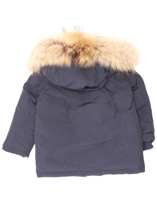 Woolrich Veste matelassée à capuche pour bébé garçon 12-18 mois Bleu marine Polyester