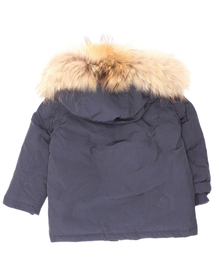 Woolrich Veste matelassée à capuche pour bébé garçon 12-18 mois Bleu marine Polyester