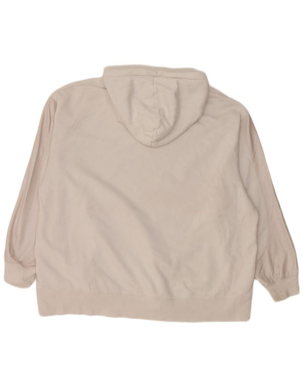 Nike Pull à capuche surdimensionné graphique pour femme UK 20 2XL Coton blanc